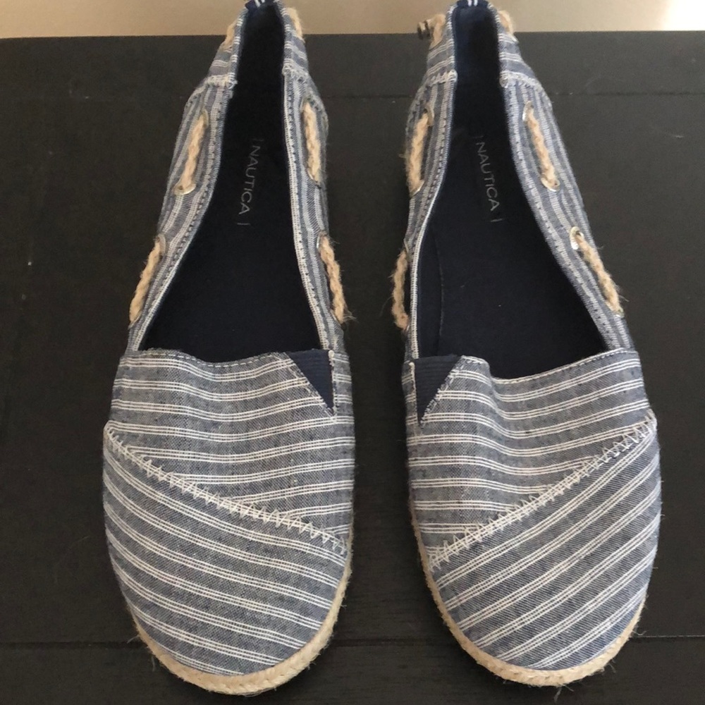 Flats denim color shoes